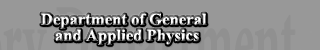 Department of general and applied physics